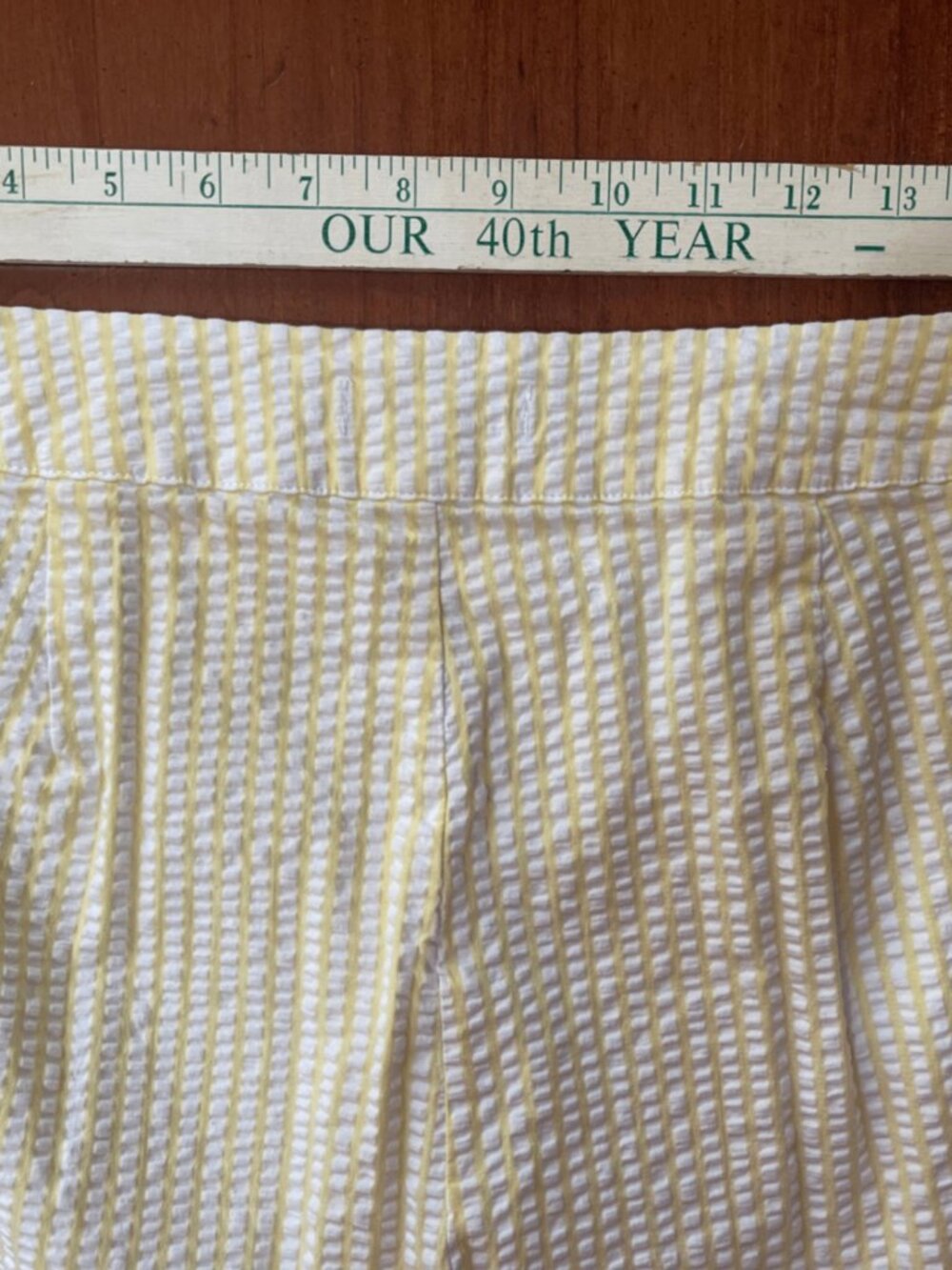 Kim Rogers Women's yellow Gingham Striped Pants Size 8